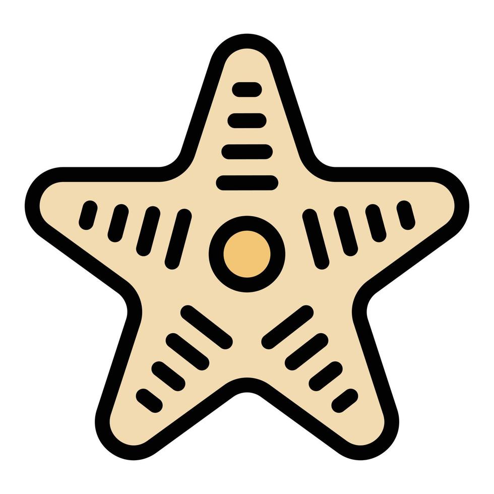 Sea star icon vector flat