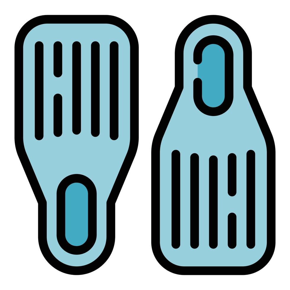 Diving flippers icon vector flat