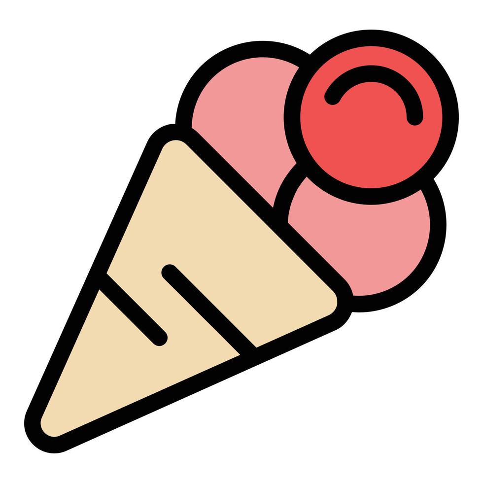 Ice cream icon vector flat