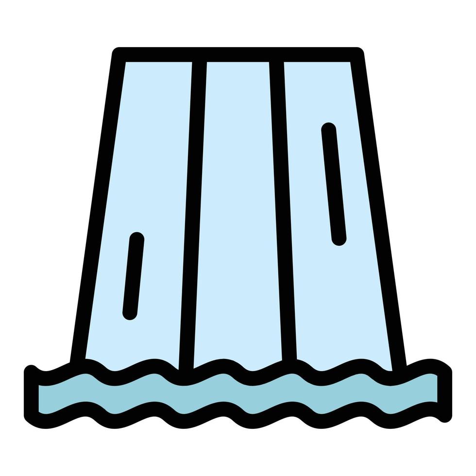 Resort water park icon vector flat