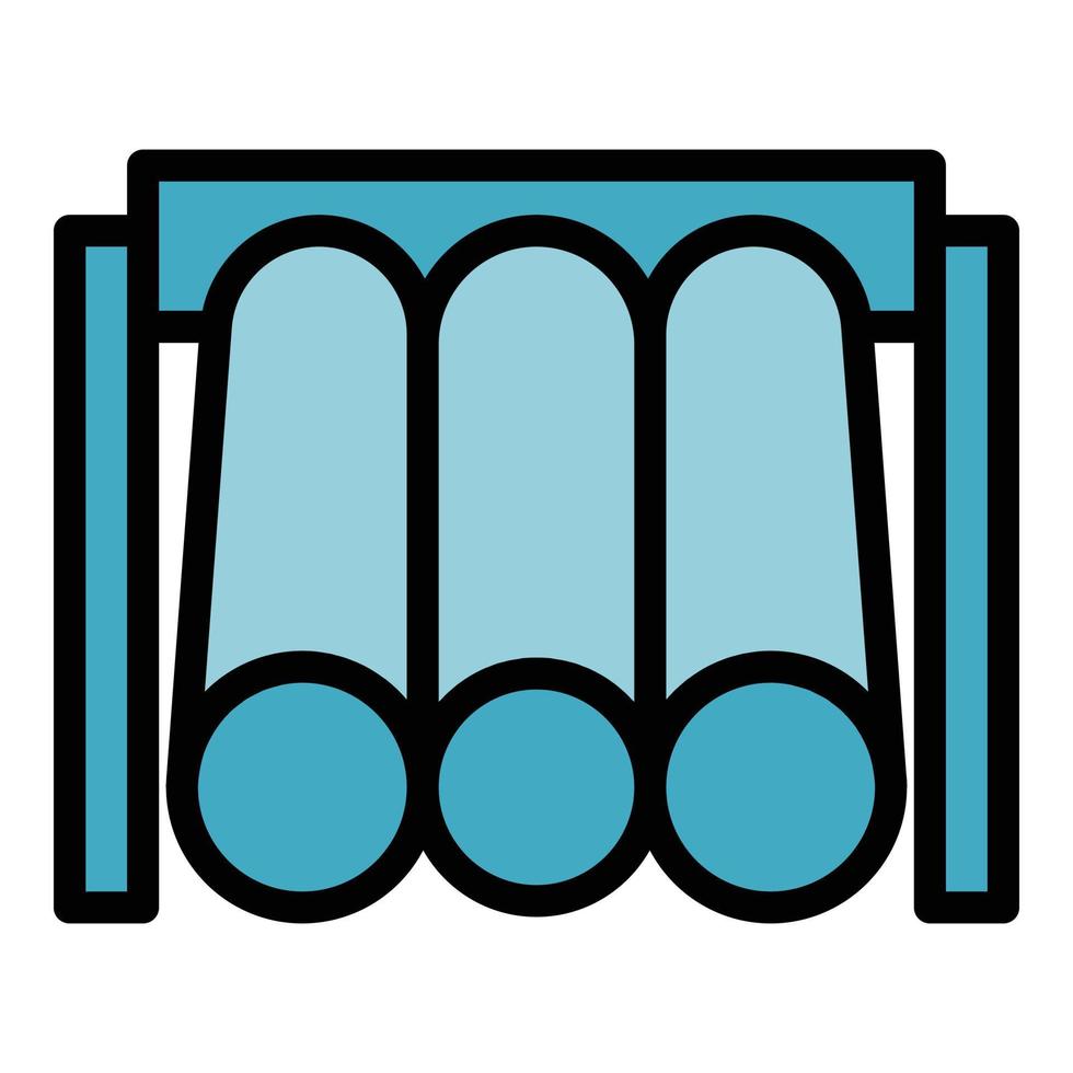 Aquapark tubes icon vector flat