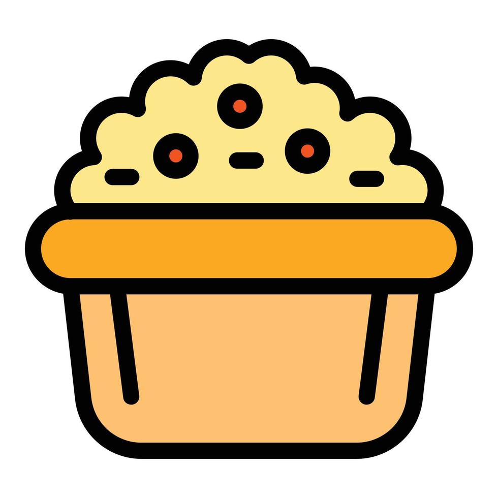 Food bowl icon vector flat