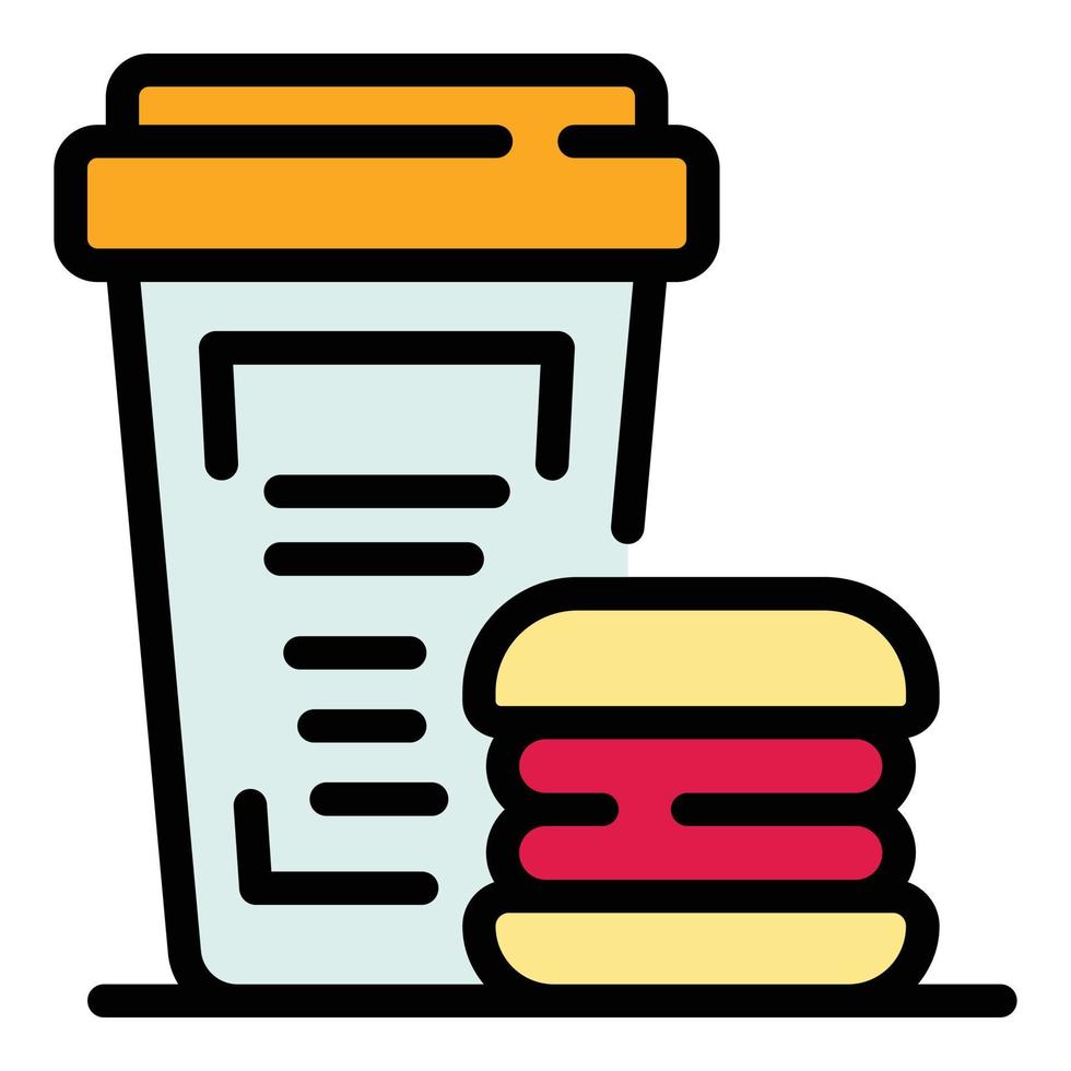 Fast food menu icon vector flat
