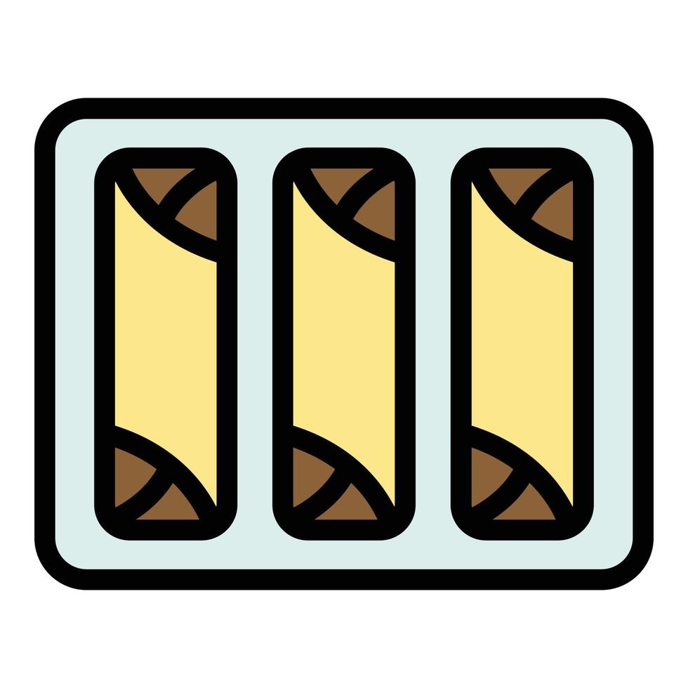 School food tray icon vector flat