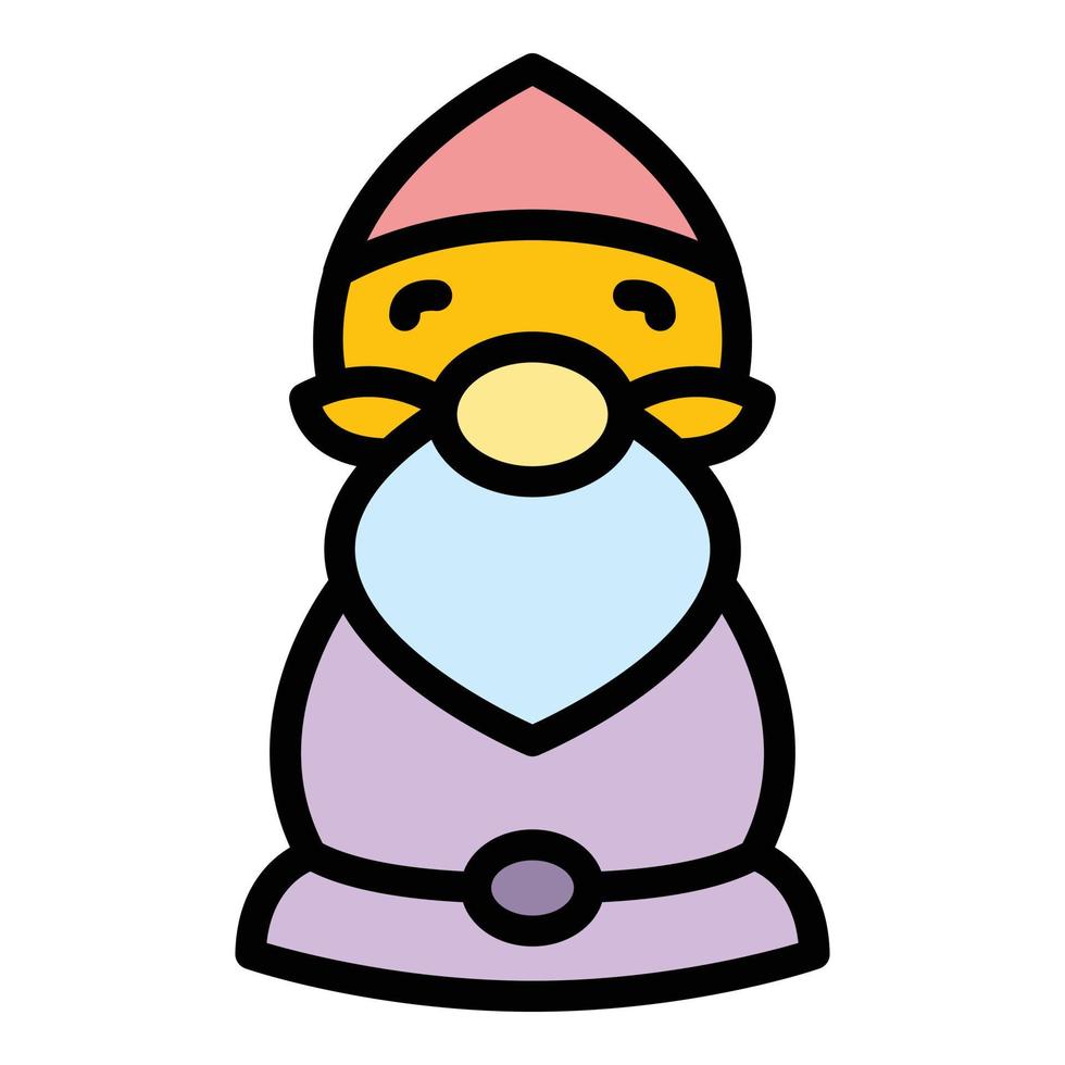 Farm gnome icon vector flat