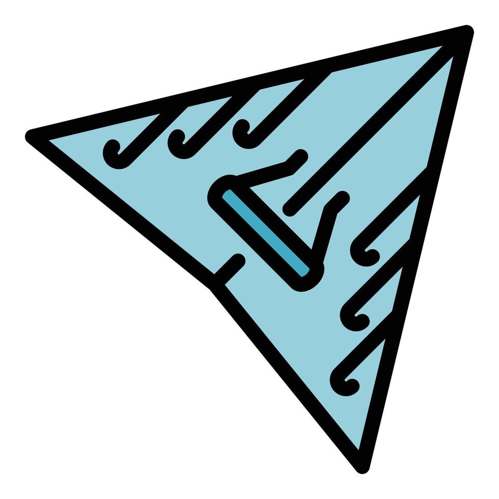 Adventure gliding icon vector flat