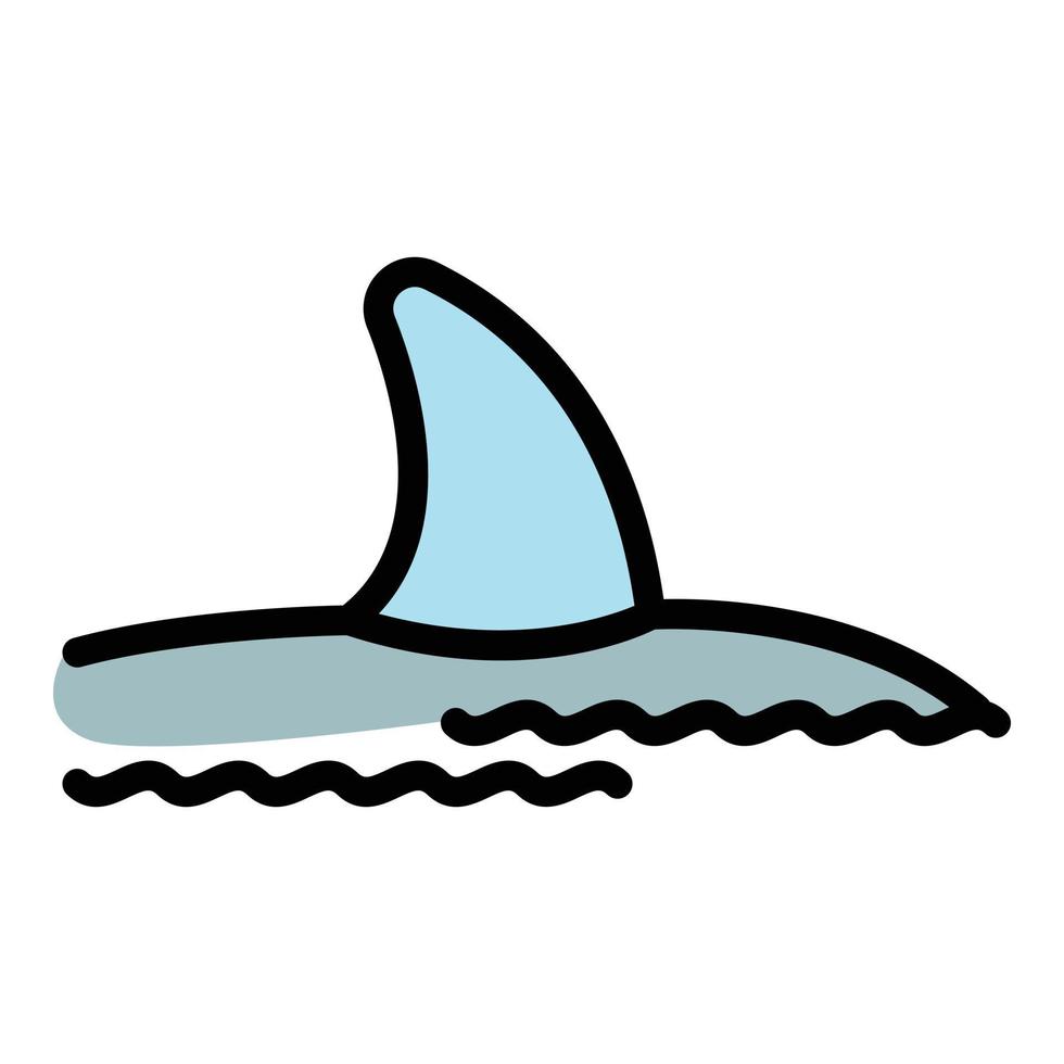 Whale predator icon vector flat