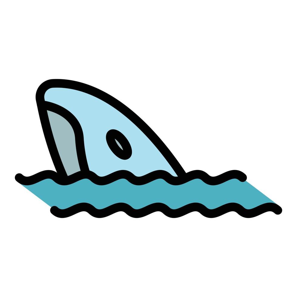 Whale icon vector flat