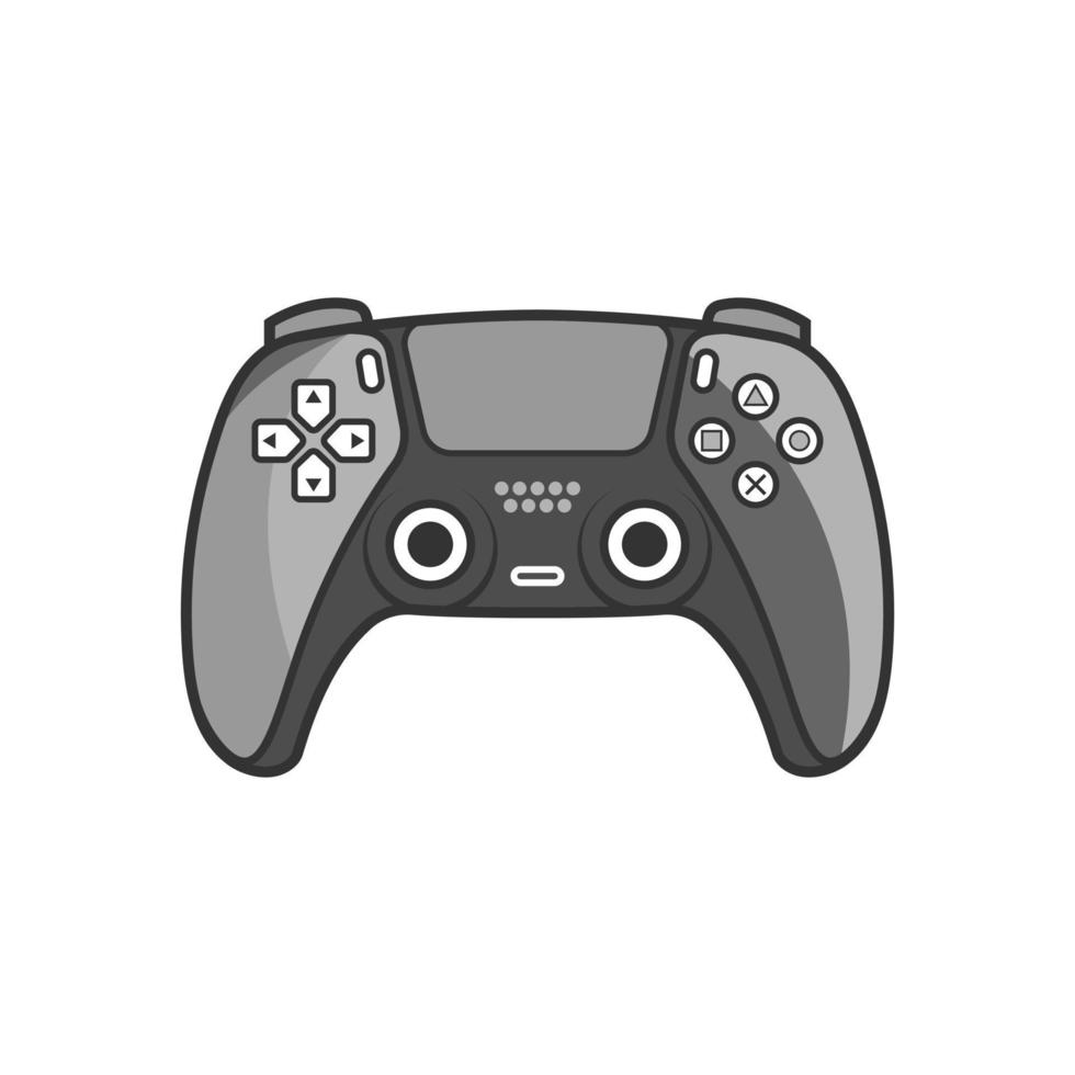 Video game controller, console isolated on white background vector clip art. Pro vector illustration.