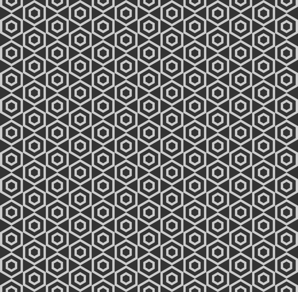 Seamless hexagon with lines dark pattern for interior, wall, room, home, decoration. Geometrical vector pattern. Free vector pattern.