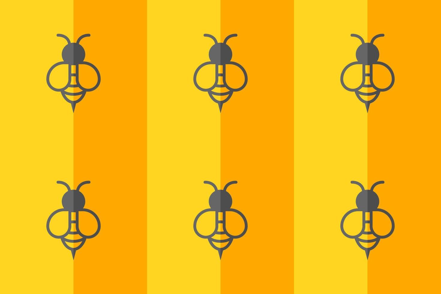Free honey bee golden seamless pattern for honey package, wrapping, banner, interior, wrap, print, background, walls. Honey bee vector seamless pattern. Pro pattern illustration.
