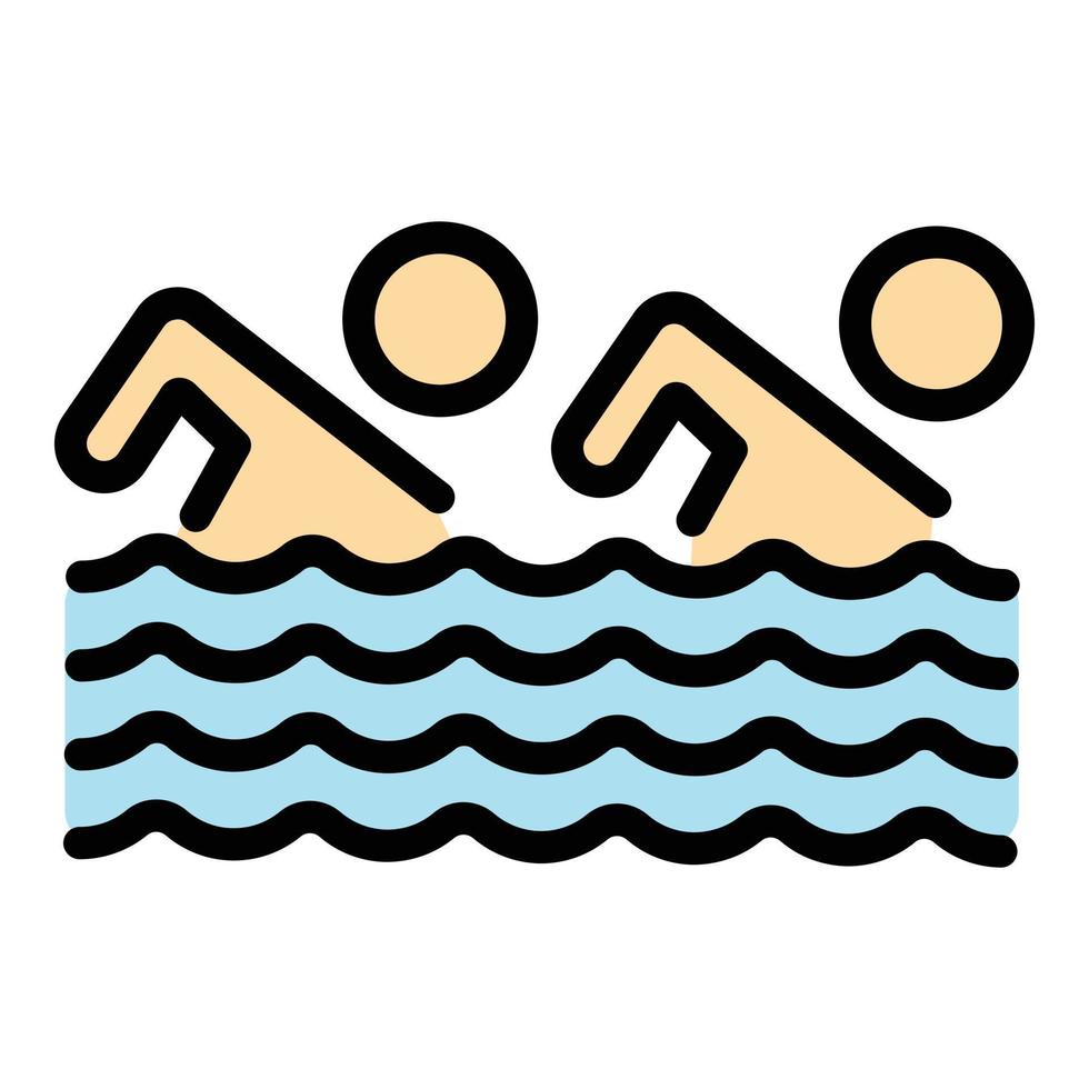 Olympic swimming team icon vector flat