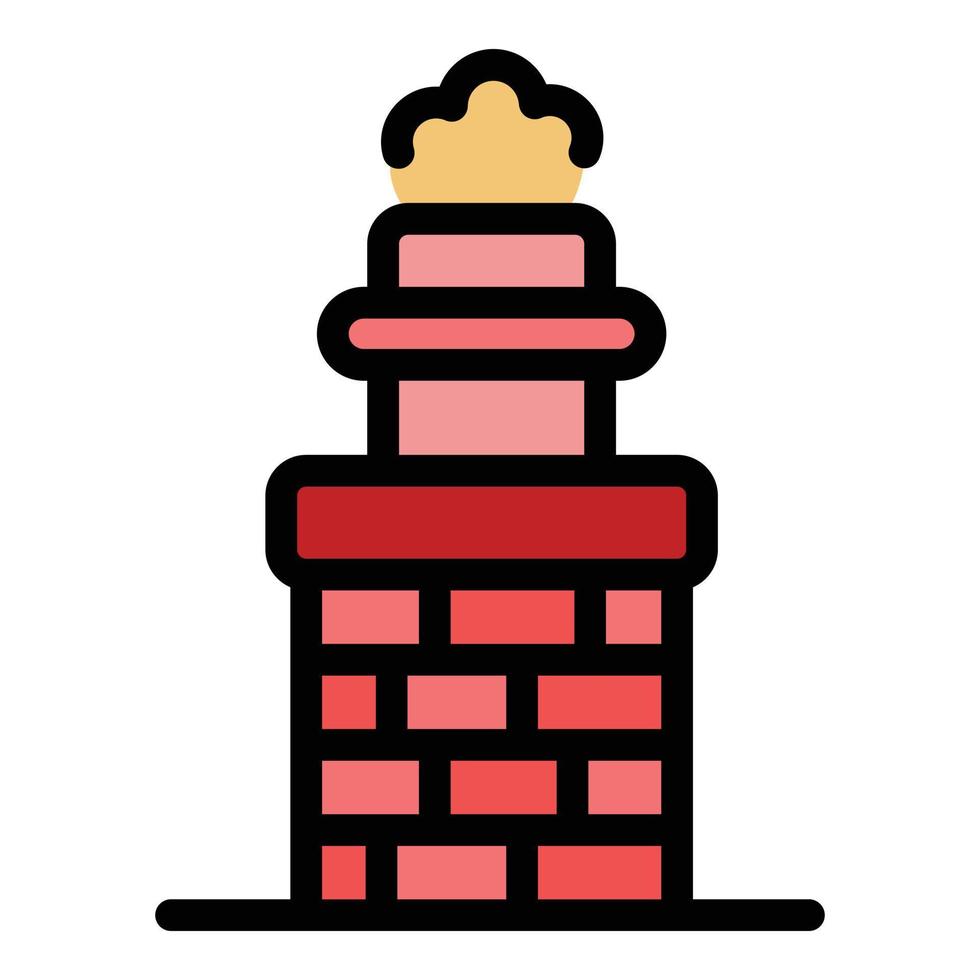 Exterior chimney icon vector flat