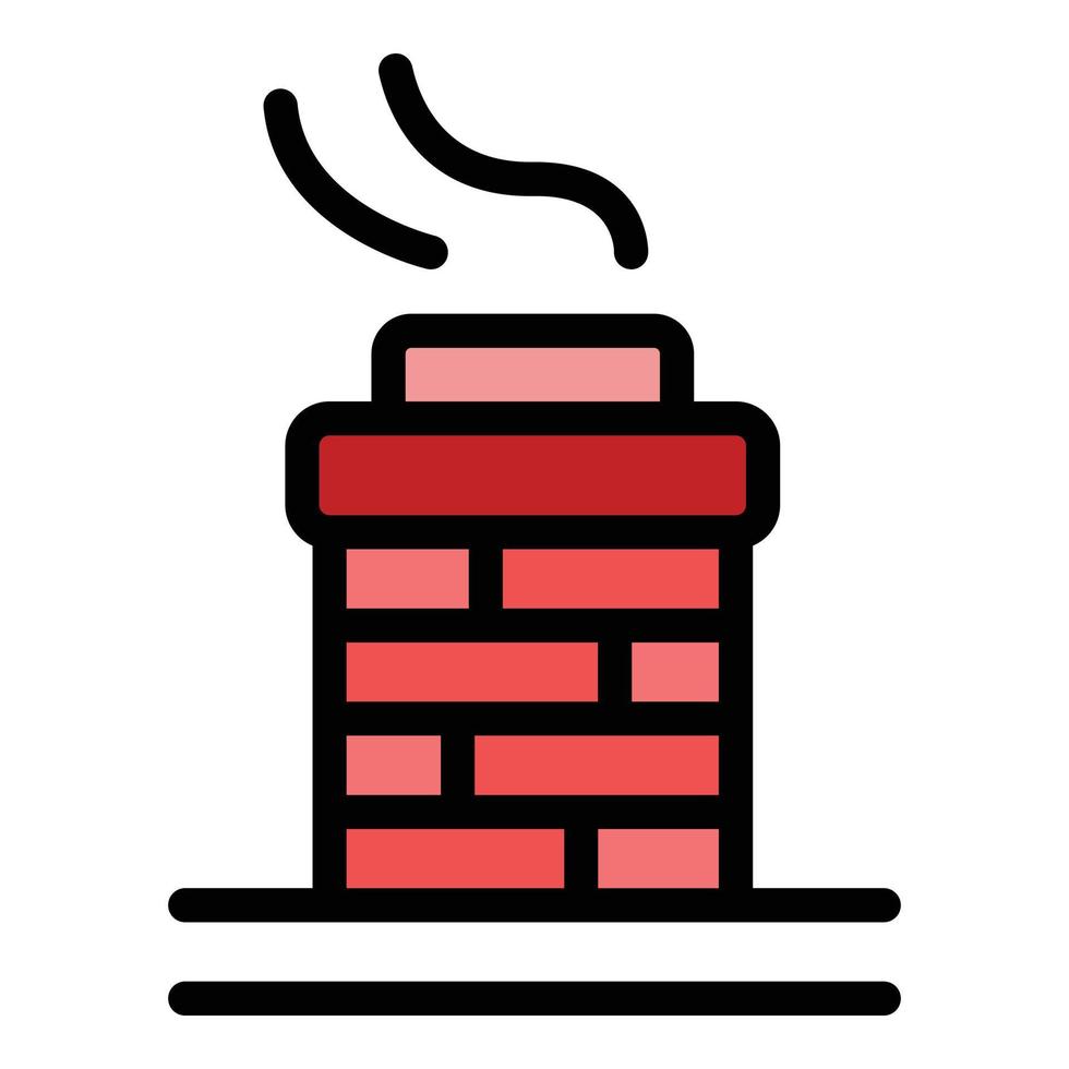 Chimney top icon vector flat