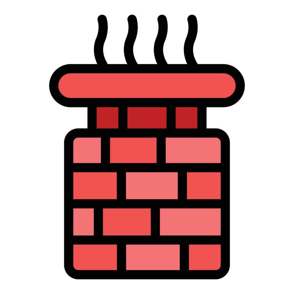 Roof chimney icon vector flat