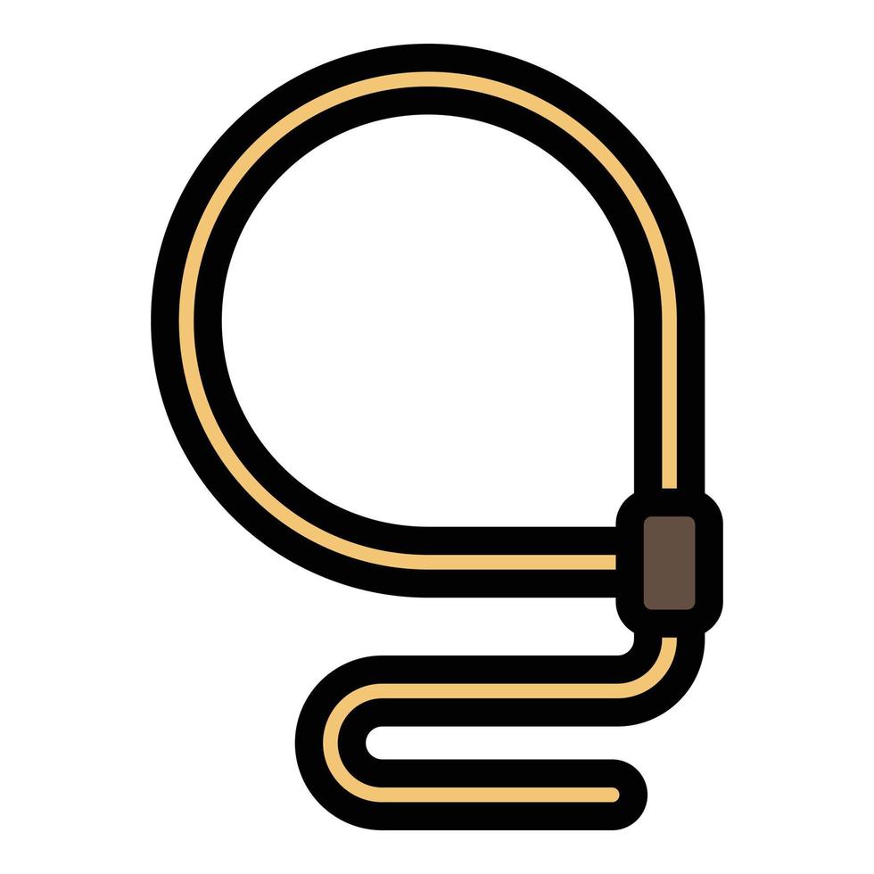 Strong lasso icon vector flat