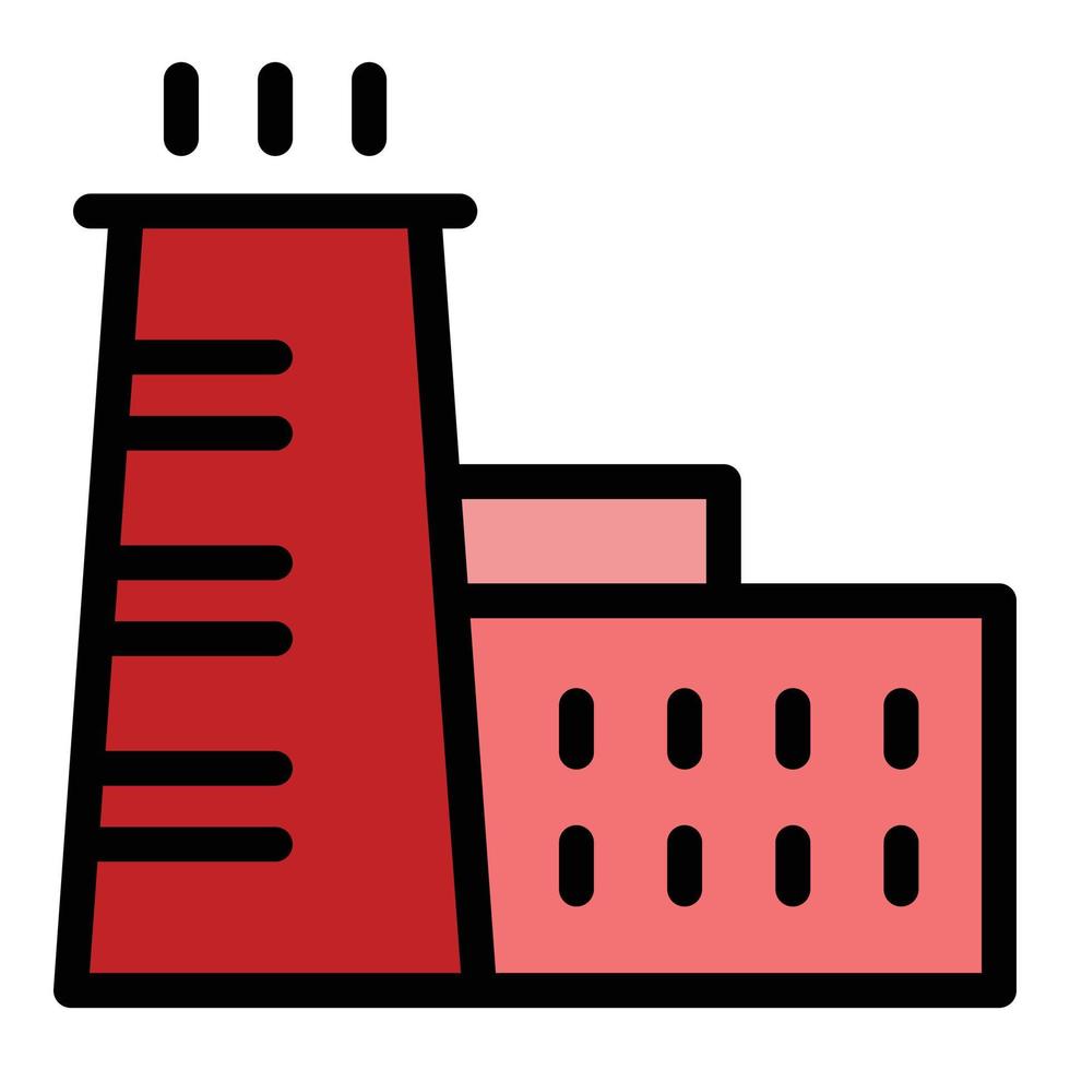 Gas emission chimney icon vector flat