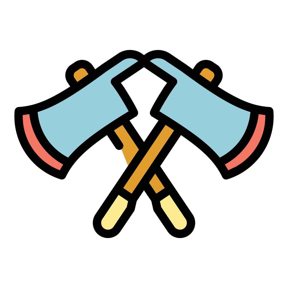 Axe deforestation icon vector flat
