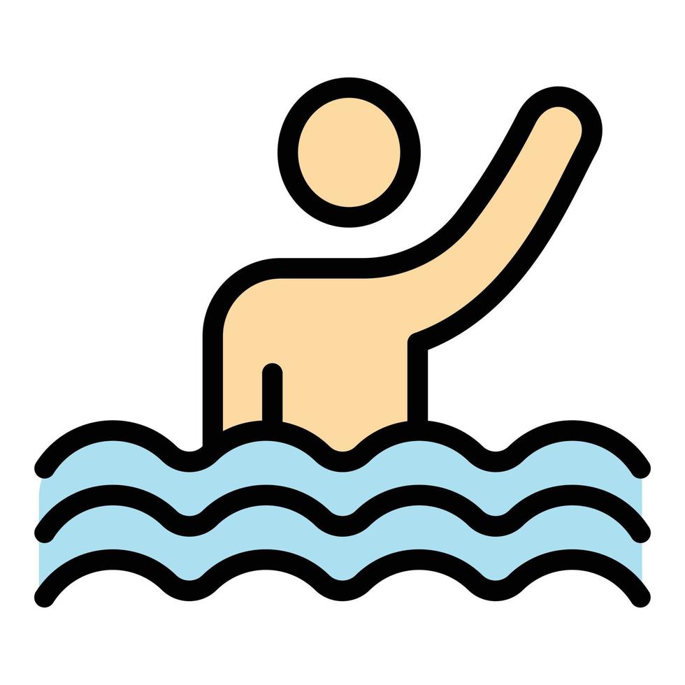 Sport synchronized swimming icon vector flat