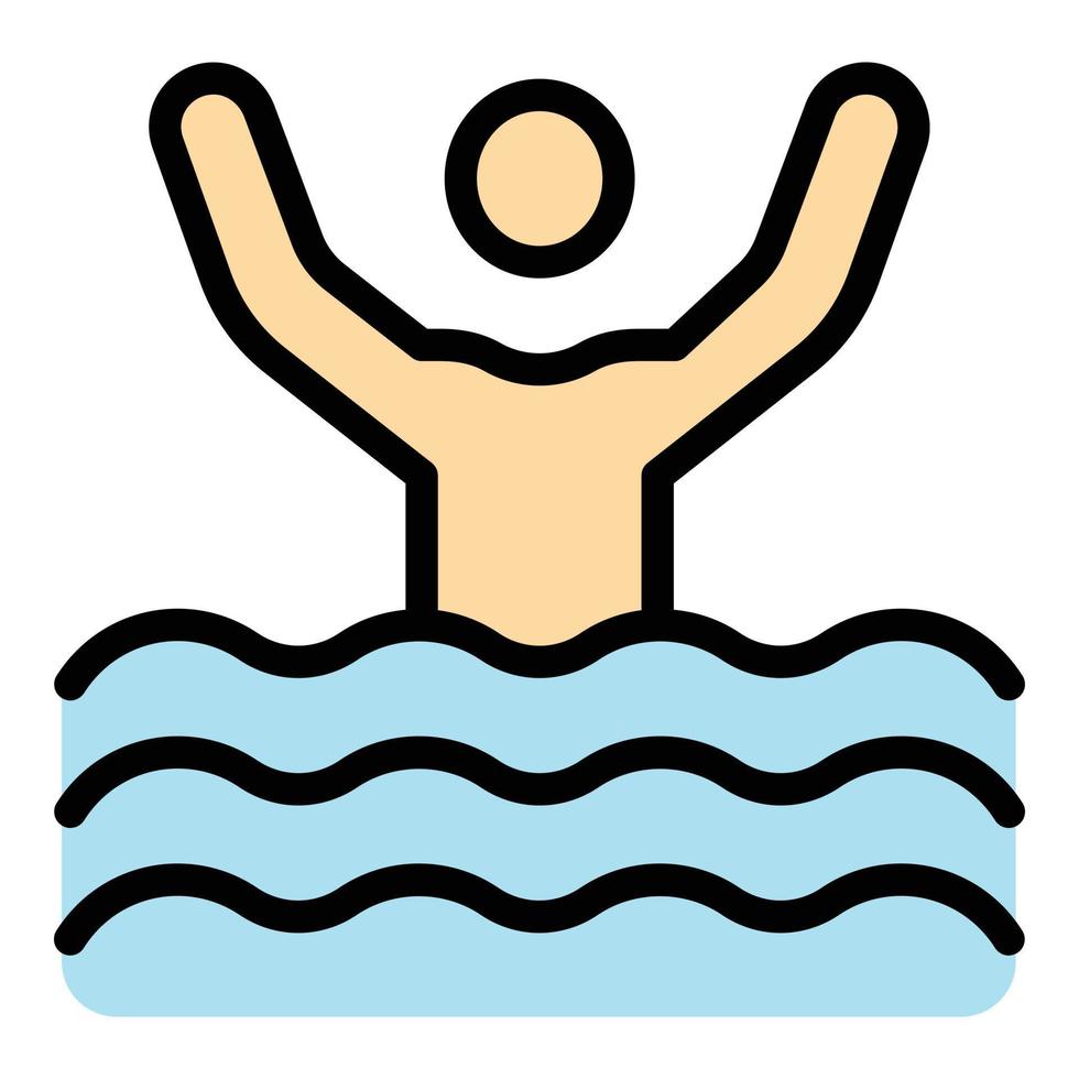 piscina deporte icono vector plano