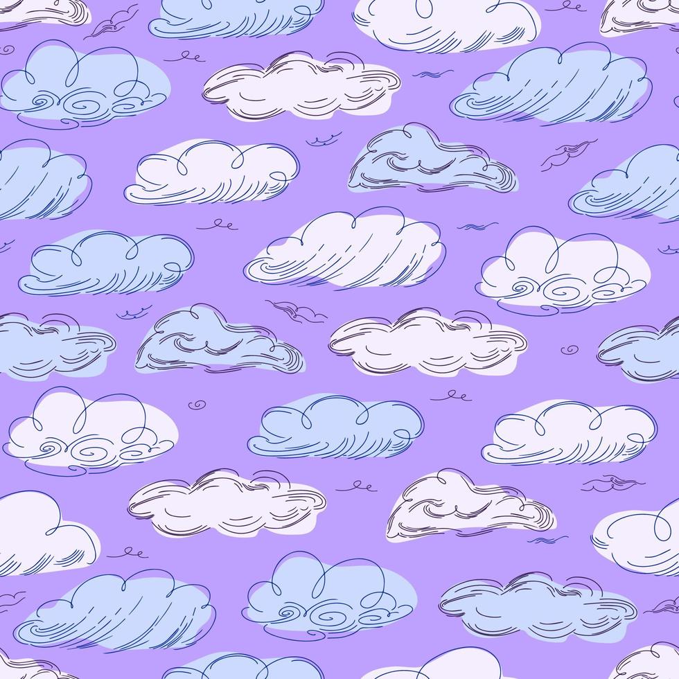 sin costura nube modelo gráficos en de moda estilo en blanco antecedentes. vector