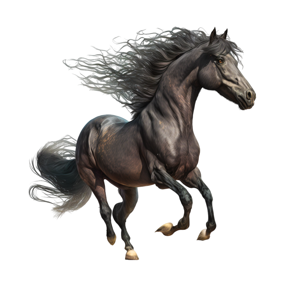 Splash Effect Benz Horse Hand Painted png