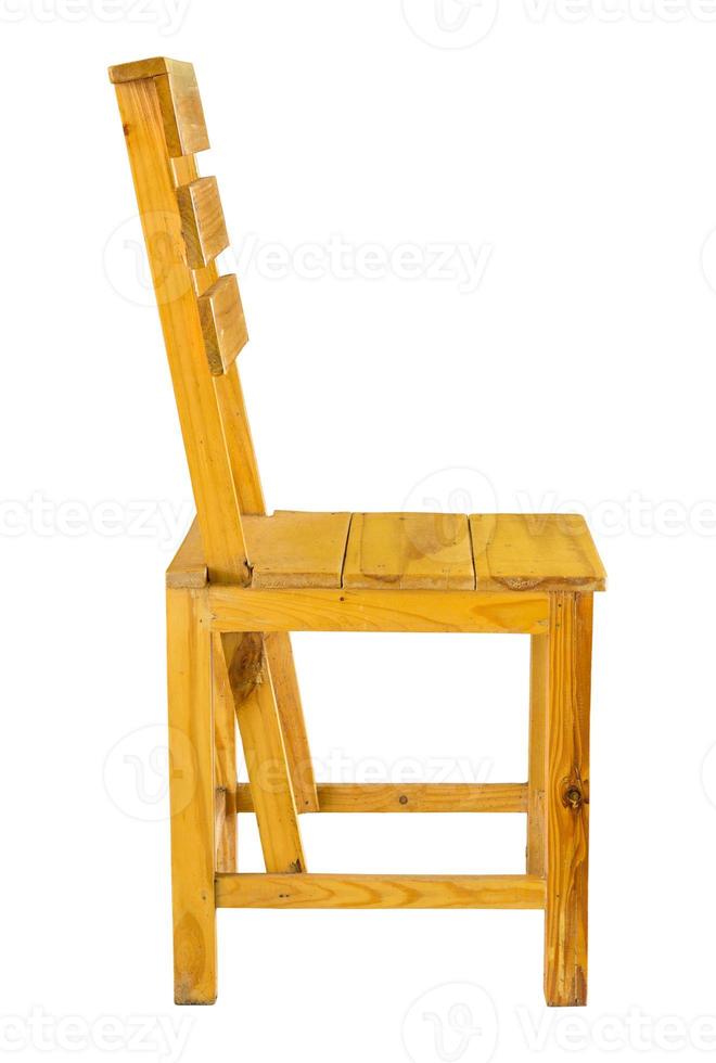 wooden chair isolated on white with clipping path photo