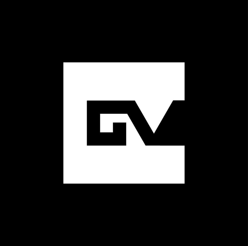 CV empresa nombre inicial letras icono. vector