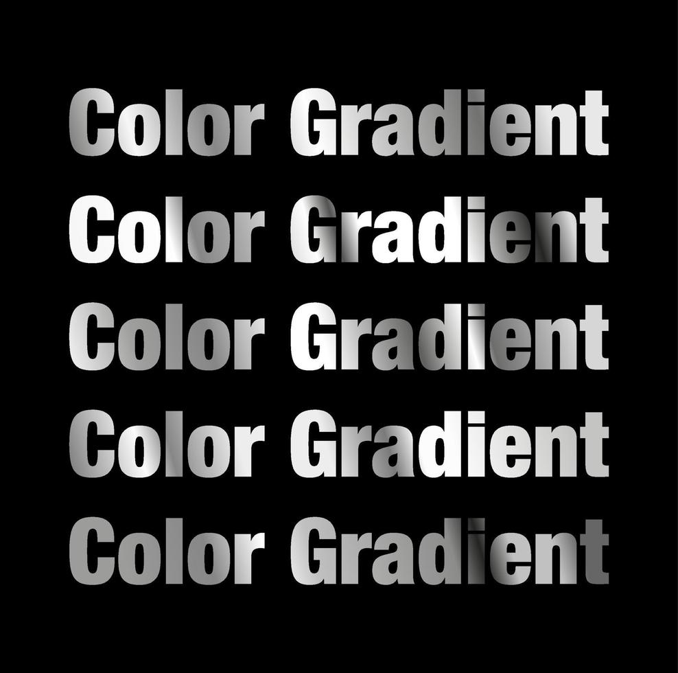 Silver text Color gradients icon.color gradients. vector