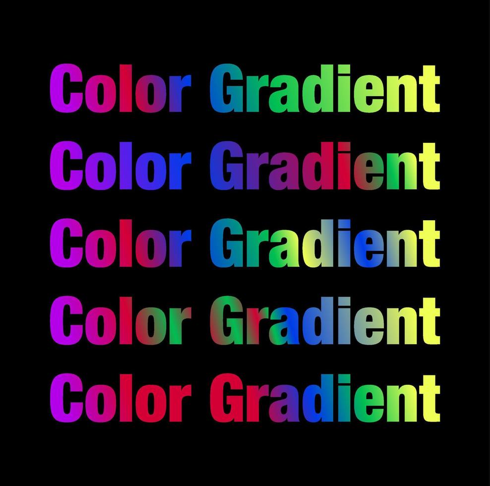 Colors Gradient with green violet. Colors gradients. vector