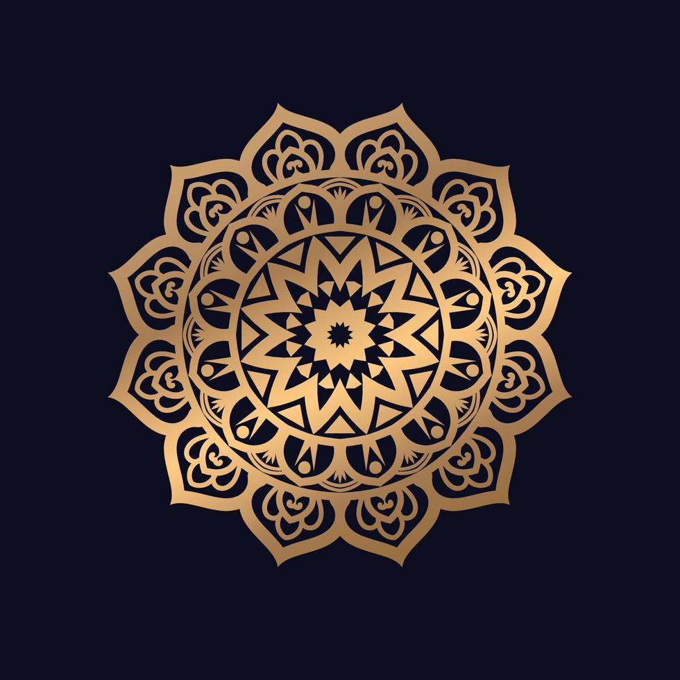 Clásico floral estrella vistoso mandala decorativo elementos valores ilustración vector
