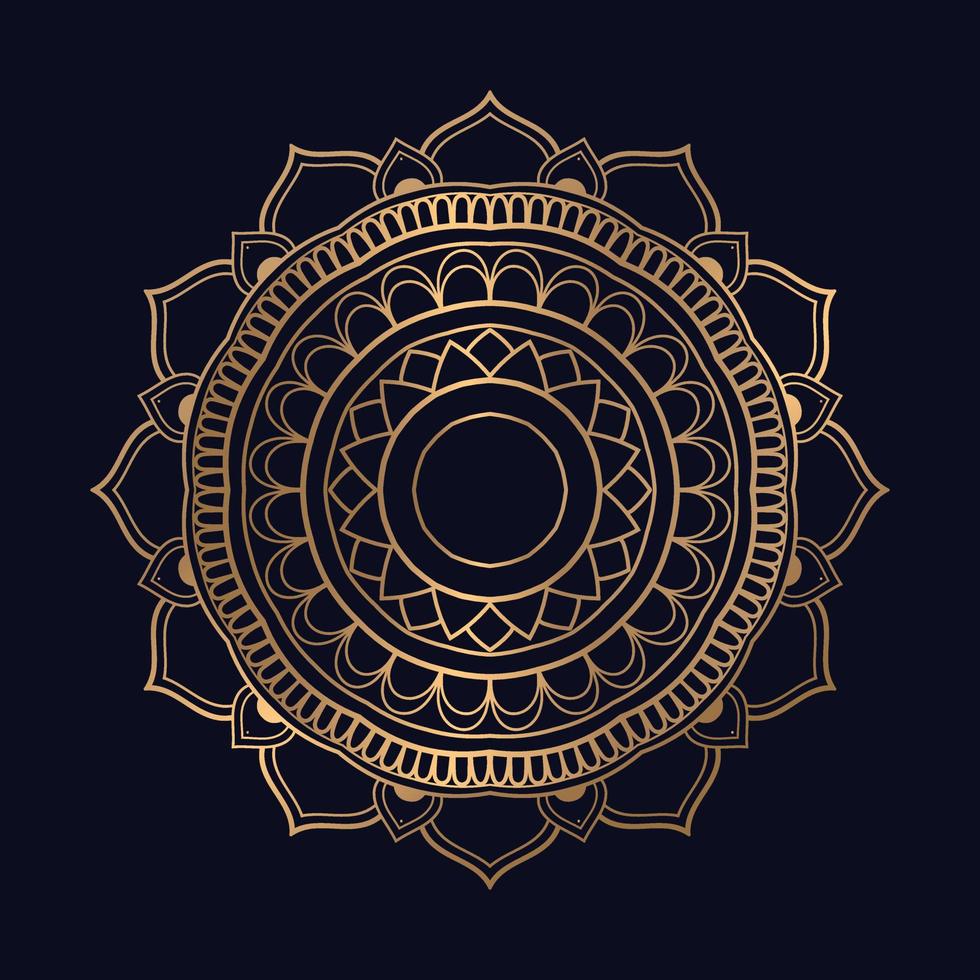 Islamic Pattern Golden Mandala decorative elements. vector
