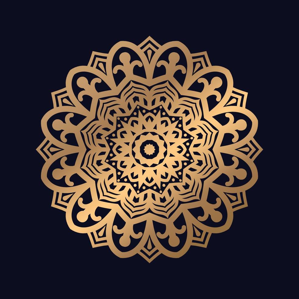 dorado mandala elementos valores ilustración vector