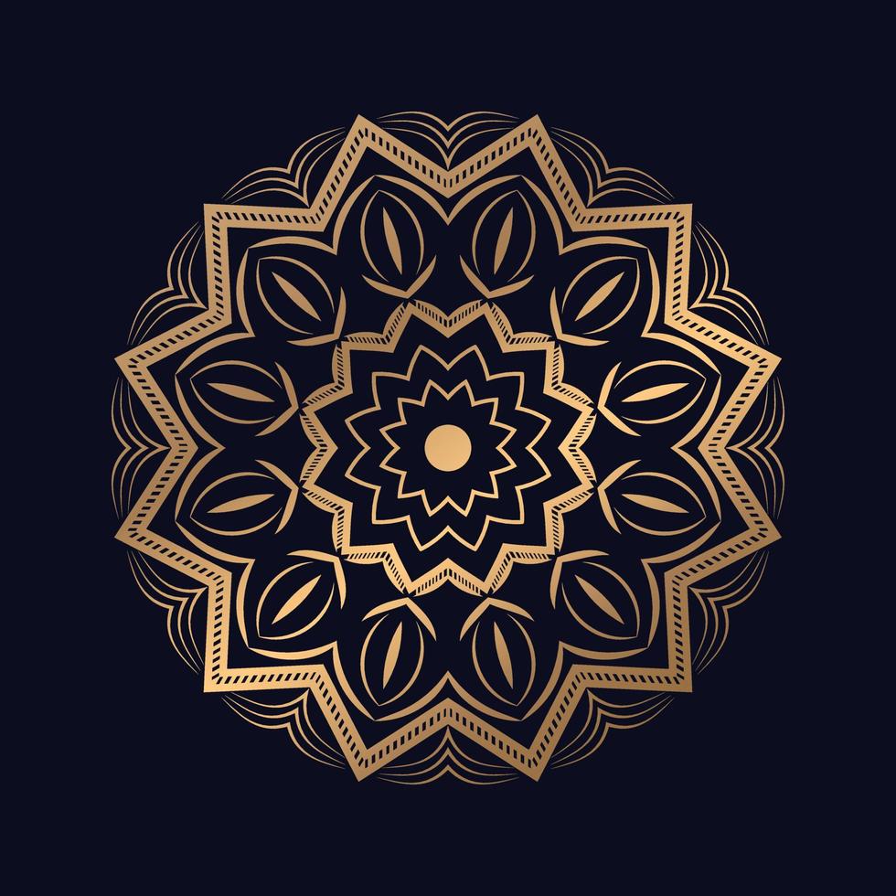 Golden mandala design Vector with Luxury pattern