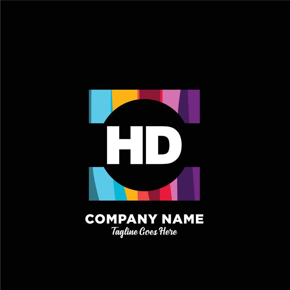 HD initial logo With Colorful template vector. vector