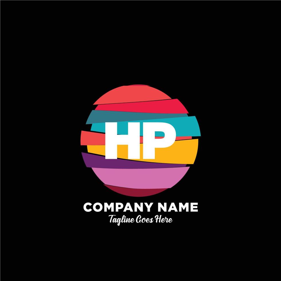 HP initial logo With Colorful template vector. vector