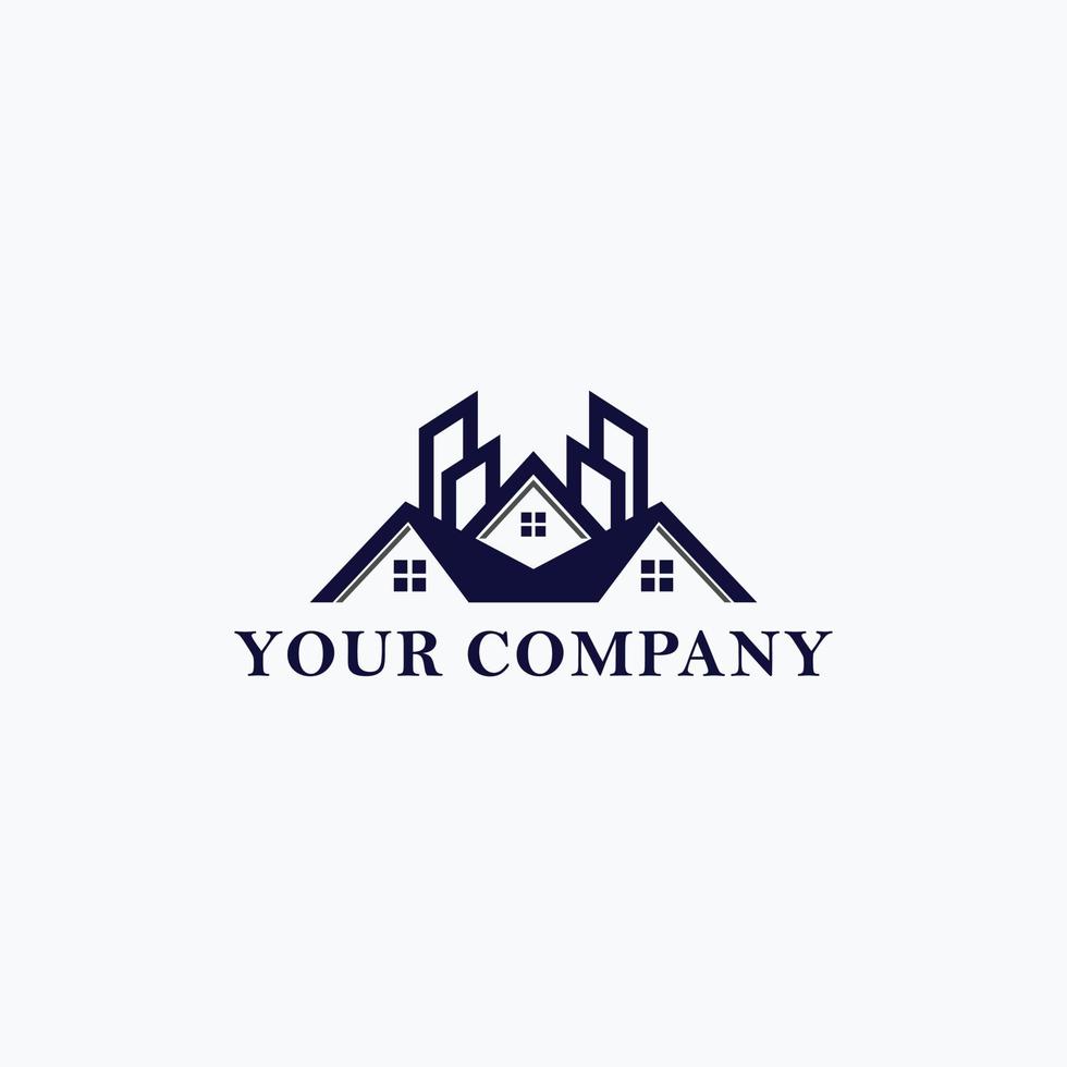 luxury real estate house logo vector design