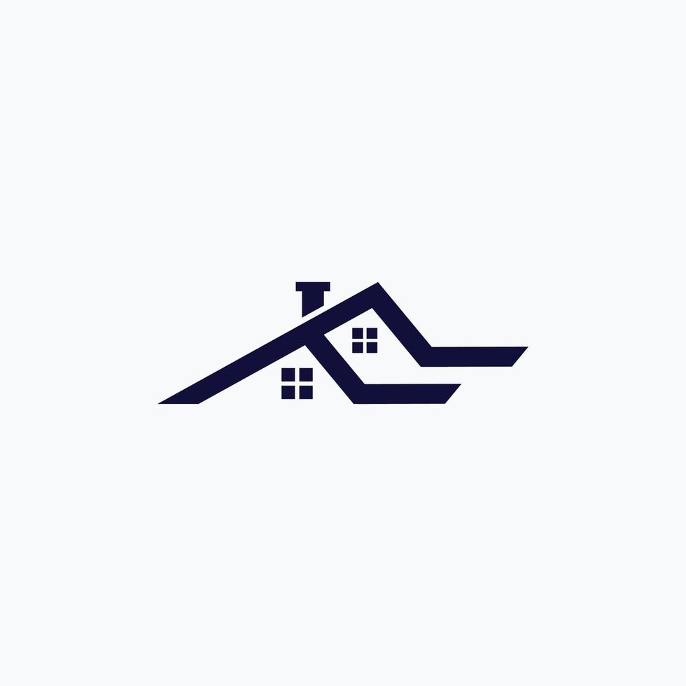 house roof flat icon logo vector