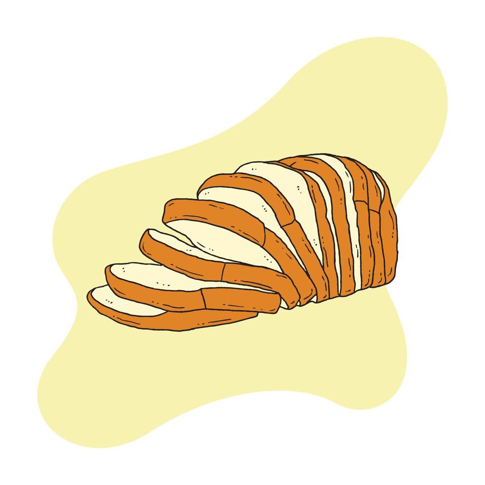 lined slices of bread vector