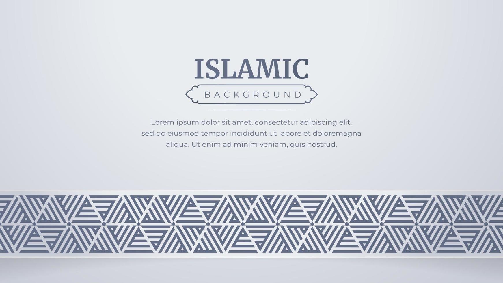 Islamic Arabic Style Luxury Elegant Border Ornament Background with Copy Space vector