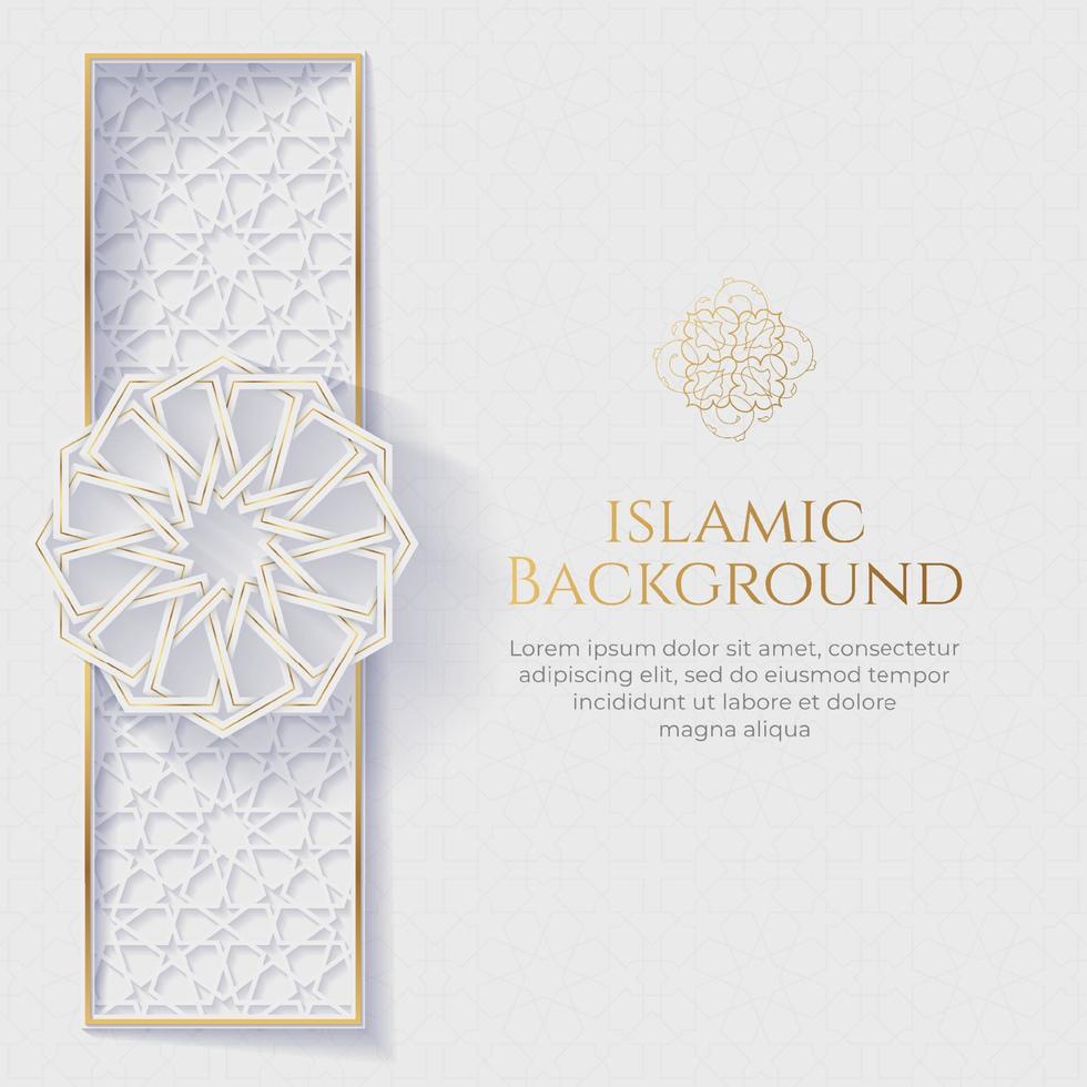 Eid Al-Fitr Mubarak, Ramadan Kareem, Islamic Style Greeting Background with Luxury Elegant Ornaments vector