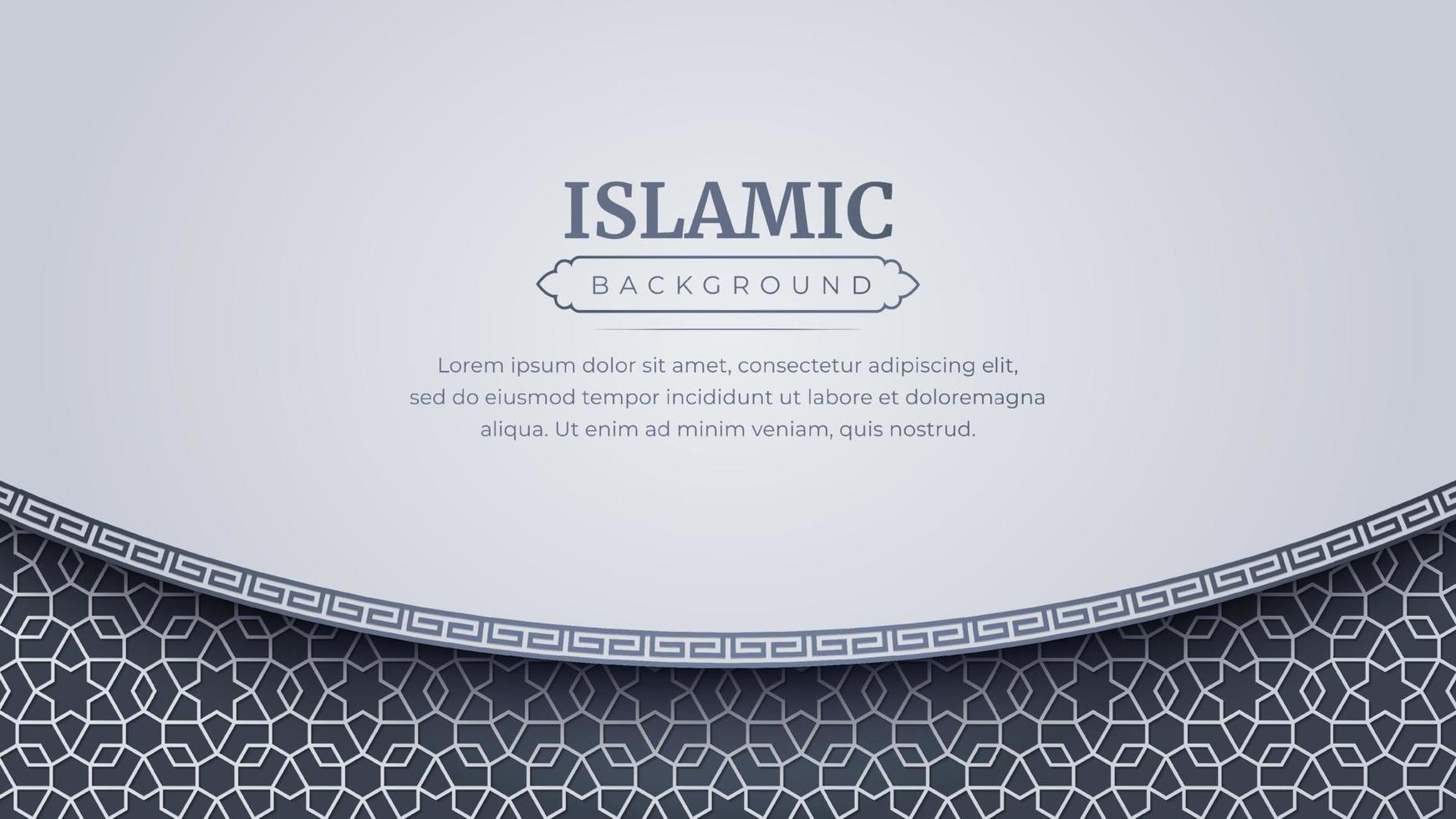 Islamic Arabic Arabesque Ornament Pattern Frame Borders Background with Copy Space vector