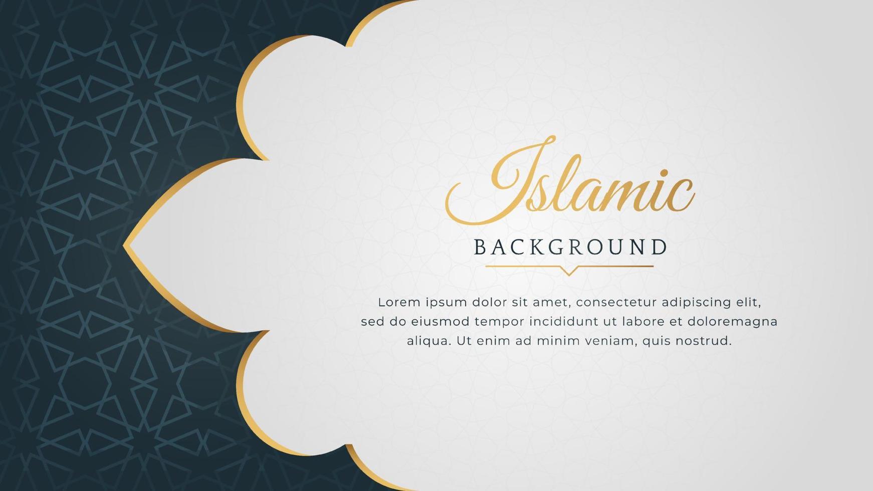 Islamic Arabic Geometric Golden Background with Space for Text vector