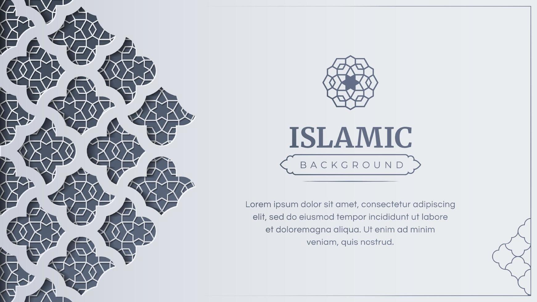 Islamic Arabic White Arabesque Pattern Background vector