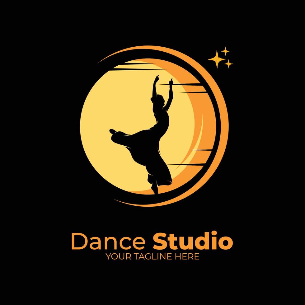 danza ballet logo diseño inspiración vector