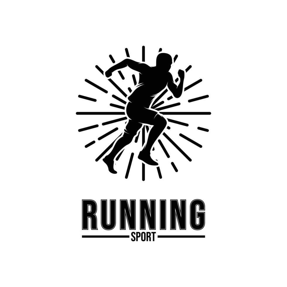 Running man logo design inspiration vector
