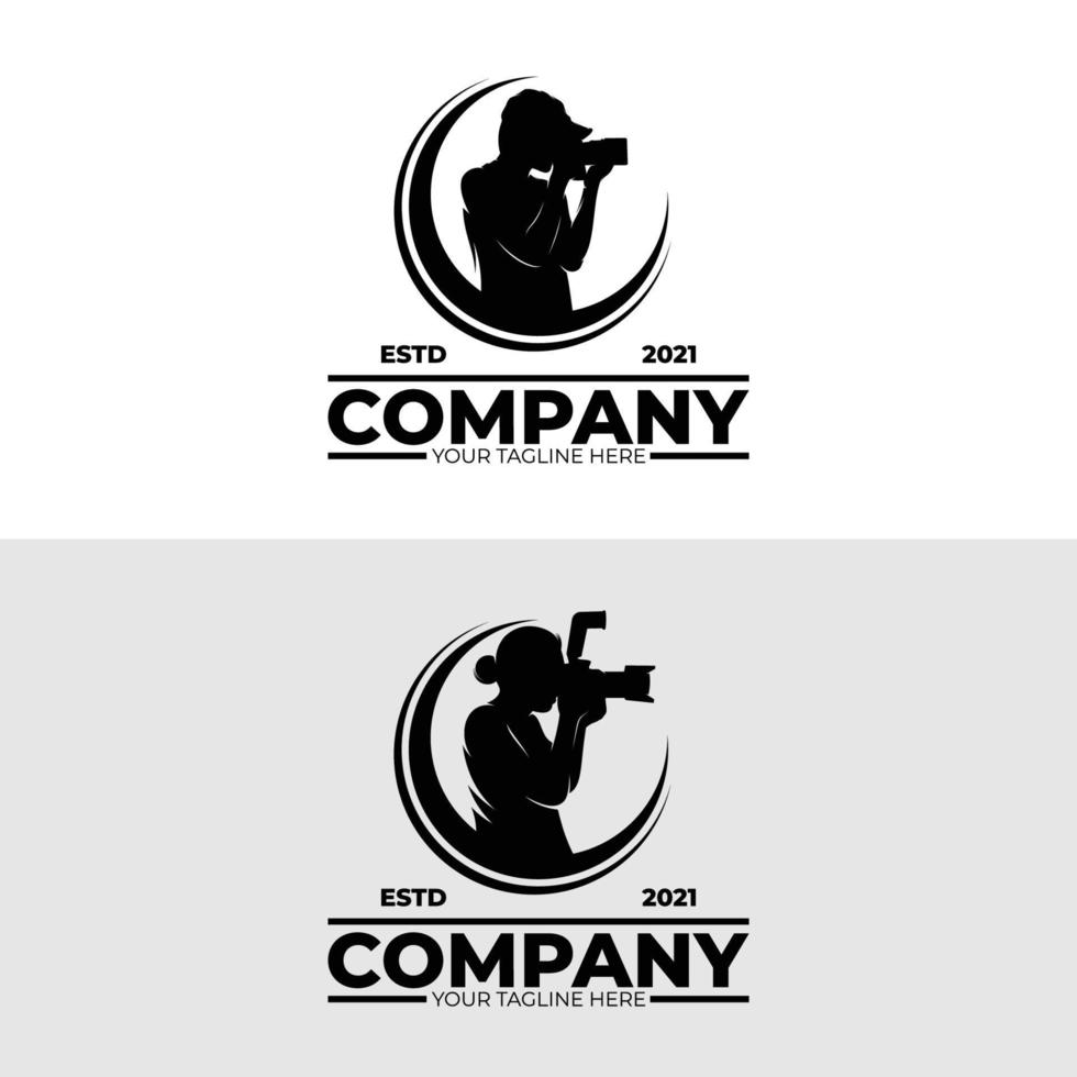 Professional photographer logo design inspiration vector