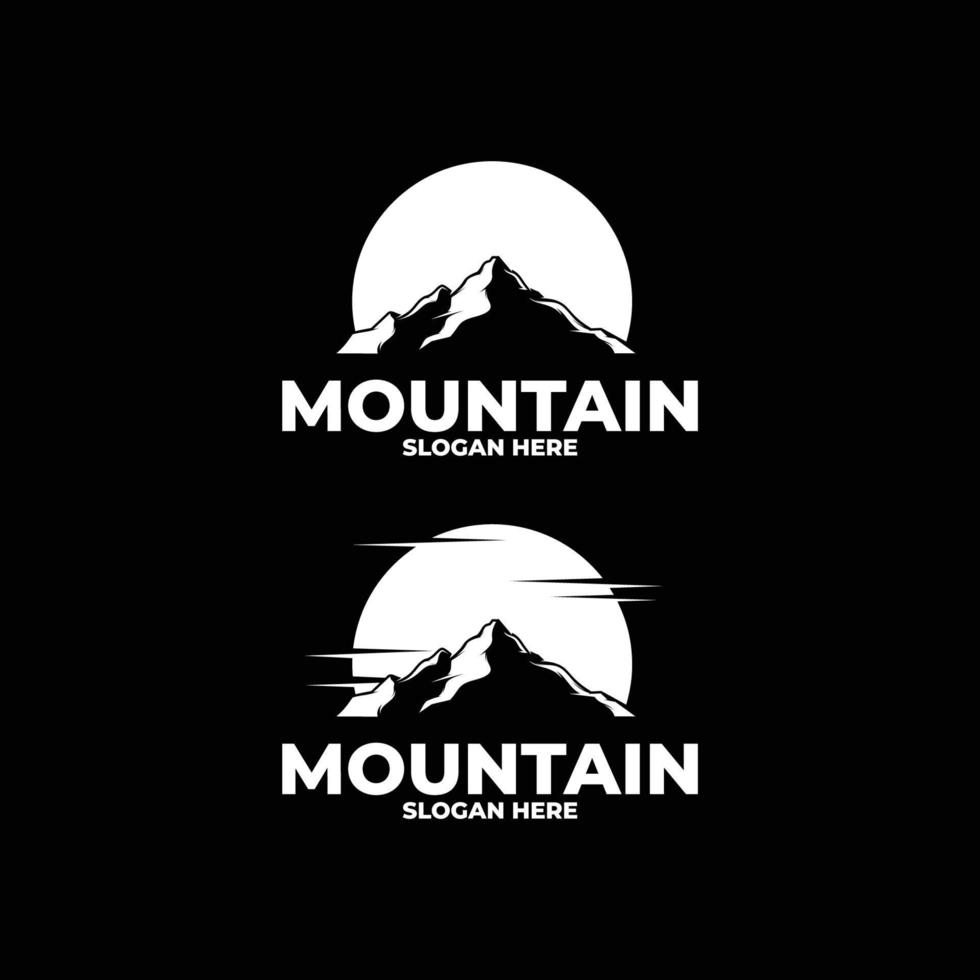 Ilustración de vector de diseño de logotipo de montaña