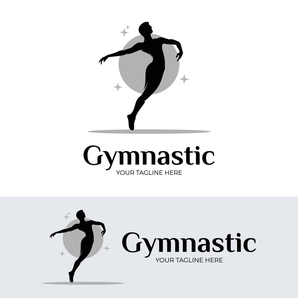 Fitness gymnastic logo design inspiration vector