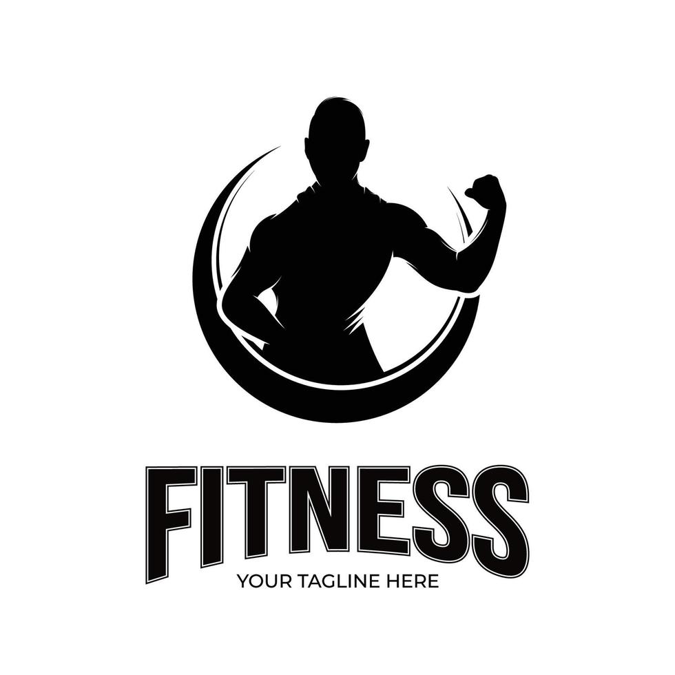 Gym and fitness logo design illustration vector